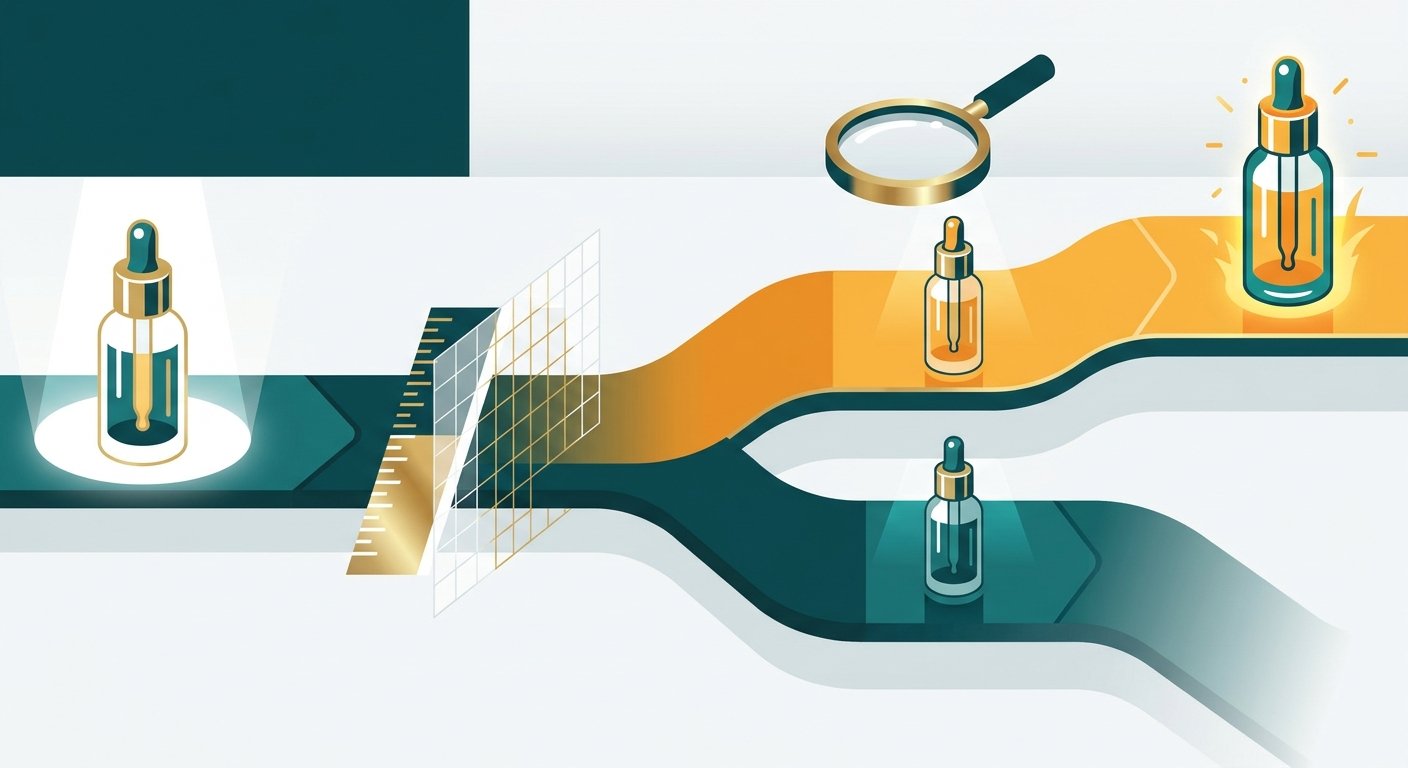 Flipkart Listing Visual Optimization Flow, showcasing image types, technical specs, and A/B testing loops for CTR improvement, sleek vector style, high contrast, clean studio design
